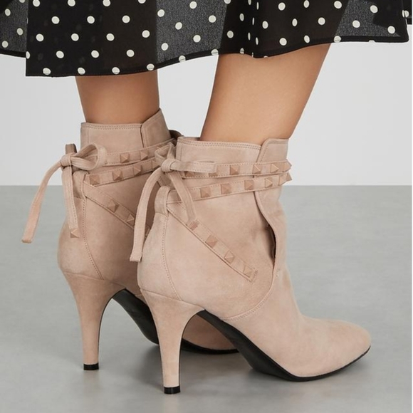 Valentino Gravani Rockstud Suede Booties - Picture 5 of 16
